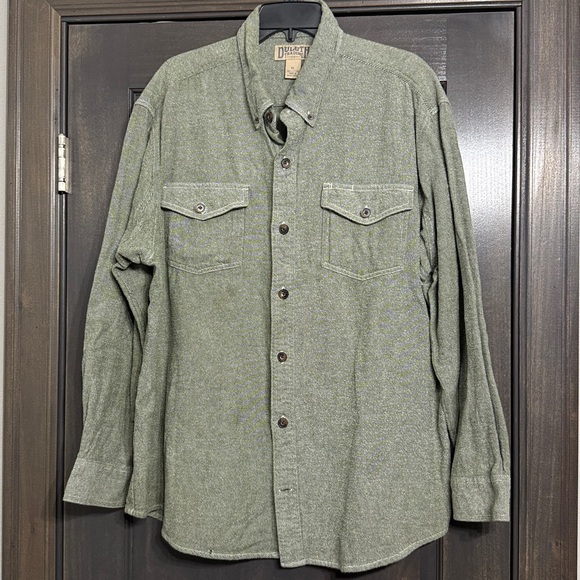 Duluth Trading Co. Flannel denim look Relaxed Fit Button Down Shirt XL - Picture 1 of 6